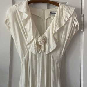 Vintage White Rayon Dress
